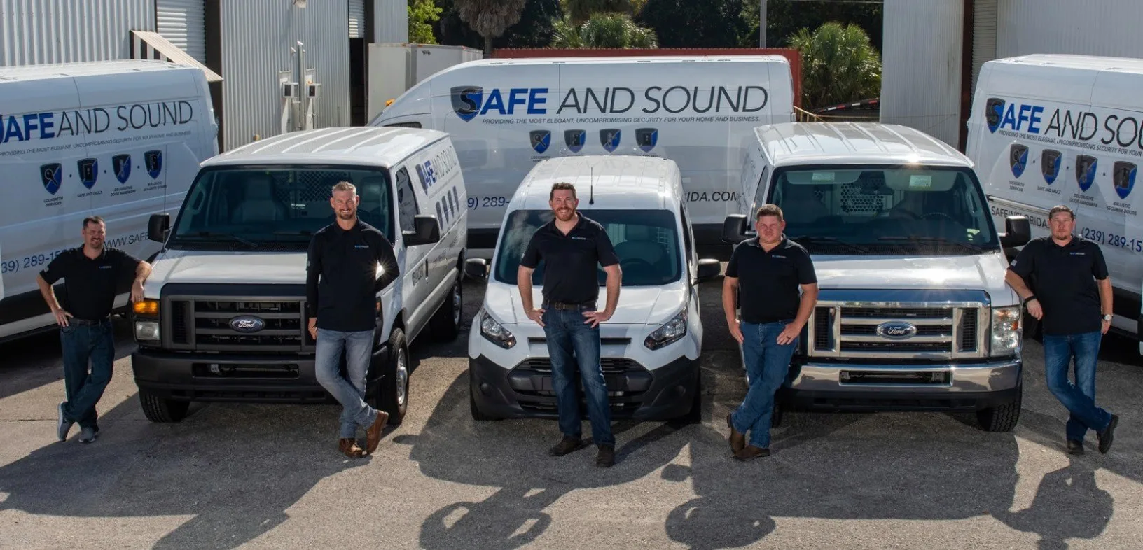 The Safe and Sound team with their service vans